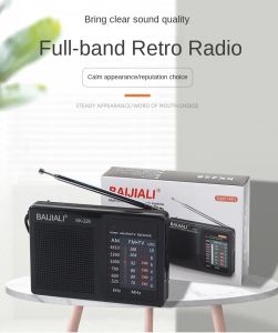Radio Mini FM Radio Receiver Teleskope Antenne Fullwave Band Multifunktional Radios AA -Batterieantrieb für ältere Menschen für ältere Menschen