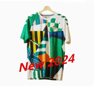 2024 Maglie da calcio pre-partita del Real Betis Spring Festival Copa Del Rey Final Away Joaquin B.iglesias Camiseta de futbol Juanmi Estadio Quarto manga speciale Corta 999