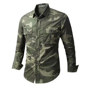 T-Shirts Erkek Camo Avcılık Gömlek Hızlı Kuru Savaş Taktik Gömlek Erkek Kargo Askeri Gömlek Balıkçılık Kampı Gömlek Adam Av Kıyafetleri