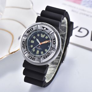 Sport męskie zegarki gumowe pasek kwarcowy napęd na napęd Eko -Luminous Waterproof Analogwatch Analog Auto Data Obracanie ramki nadgarstka208b