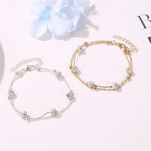 Kvinna designer dubbel anklets män kedja kvinnor ankel armband smycken skåpbilar cleefiy blommor ankletter sand strand colver smycken för festmor gåvor