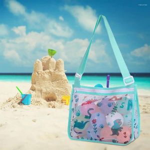 Storage Bags Fashion Beach Toy Bag 3 Colors Elastic See Through Mesh Convenient To Carry