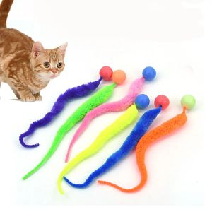 Toys Wiggly Balls Cat Toys New Cat Chewing Toys Bouncy Ball Wiggly Tail Linging Kitten Bite Spela Plush Toys Cat Interactive Toy