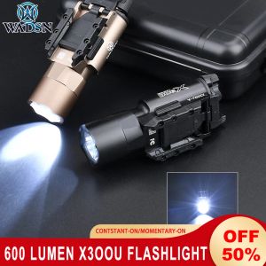 Scopes 600 Lumens X300U X300 Tactical Flashlight Weapon light Pistol Gun White LED Hunting 1911 Scout Light For Picatinny