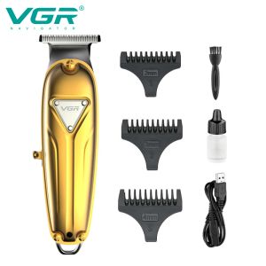 Clippers VGR V056 Full Metal Metalless Hair Men Men Bearba Cabelo Cabelo Cabelo Corte de Máquina Máquina Elétrica Recarregável Corte de Corte