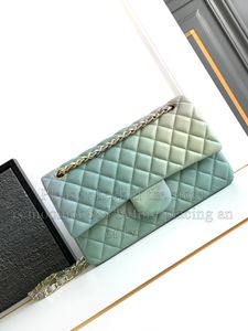 12A Tamamen Yeni Ayna Kalitesi Tasarımcı Orta Kapak Çantaları 25.5cm Kadın Ay Çantası Lüksler Çok Renkli Düz Çanta Crossbody Omuz Omuz Orijinal Deri Kayış Çantası Kutu