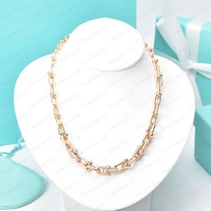 U-formad halsband armband damer rostfritt stål designer par hänge halsband lyx smycken valentins dag presentåtkomst323e