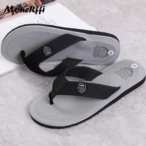 Casual tofflor för män Flip Flops Beach Sandals Summer Nonslip Flat Slides Inomhus House Shoes Male Slipper Man 240412