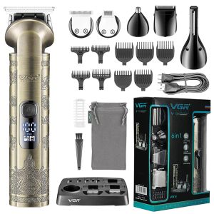 Trimmer VGR 6in1 Waterproof Adjustable Hair Beard Trimmer Men's Body Groomer Electric Shaver Face, Nose, Ear Trimmer, Eyebrow Recharge