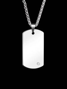 Necklaces Tungsten Carbide Pendants Necklaces for Men Women, Free Engraving Letter or Photo, Free Shipping