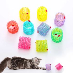 Toys Cat Toys Interactive Cat Springspielzeug Bunte Quellen Katzen Haustier Spielzeug Spiral Springs Haustierprodukt für Katzen Spielzeugkätzchenzubehör