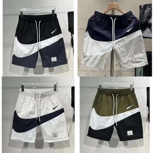 Nadando, baú de troncos masculinos shorts de natação relaxados na cintura elástica solta casual quinto chute mais curto s