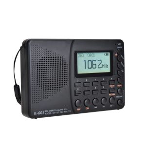 Rádio K603 Full Band AM FM SW Pocket Pocket Radio LCD Display FM Rádio Bluetooth Rádio Outdoors Pocket Radio Support TF Card Recorder Digital