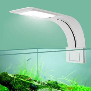 Aquários Ultra Fin Fin LED Aquarium Light 5W/10W/15W Iluminação de plantas aquáticas Clipon à prova d'água para plantas de tanques de peixes Crescer luz