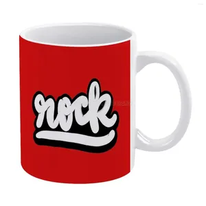 Muggar White Mug Good Quality Print 11 Oz Coffee Cup N Roll Music Punk Rocker Street Art Graffiti Modern kalligrafi