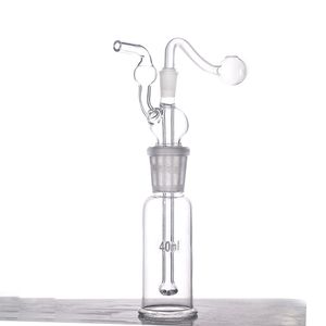 Atacado pequeno bong de vidro fumando tubos de água de 10 mm fêmea favo de mel feminina porques de cushcatcher bong reciclador portátil seca seu cachimbo de tabaco com tubo de queimador de óleo macho