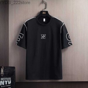 Mäns casual skjortor herr klädbokstäver tryckt t-shirt herr casual crew hals kortärmad fashionabla sommar t-shirt topp standard grafisk t-shirt yq240422