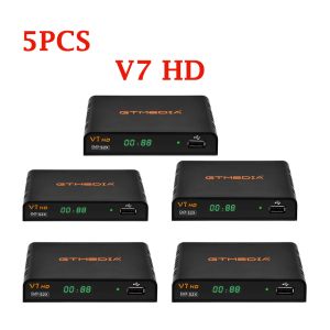 Receptores 5pcs gtmedia v7 hd dvbs/s2/s2x suporte de receptor de satélite Biss key full 1080p Powervu 3g WiFi Upgrade por gtmedia v7s hd v7 s2x