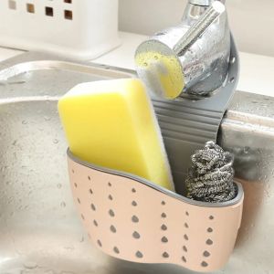 Organisation Kitchen Sink Organizer Sink Sponge Holder, Multipurpose Triangular Drain Shelf Storage Rack, Hanging Badrums tvålsvamphållare