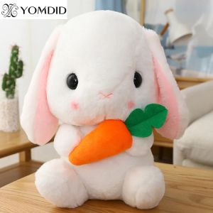 Dolls YOMDID Cute Rabbit Plush Toy Stuffed Soft Toys cushion Bunny Kid Pillow Doll Birthday Gift for Children Baby Accompany Sleep Toy