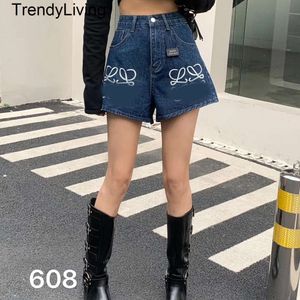 Nya 24SS Summer Designer Women Jeans Designer Odefinierade tidigare bokstäver Fashion Brand Brodery Summer Cow Shorts Denim Female Thin Package Womens Jeans Shorts