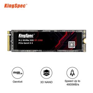 Sürücüler Kingspec SSD M2 256G 512GB 1TB 2TB NVME SSD M.2 PCIE 4.0*4 Sabit Sürücü Dizüstü Dis Disk NMVE DÖNÜŞ SSD PS5 için Dahili SSD