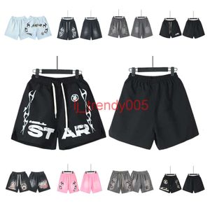 24ss Hellstar Shorts Musts Shorts Studios звучит как небеса, женщины, качество качества, негабаритные бриджи, а черты