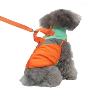 Hundkläder varm kappa vindtät zip upp vinterkläder för hundar Lätt bekväm walk-in korta åkattraktioner eller höst