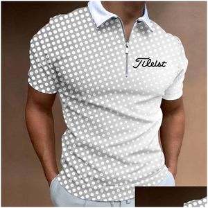 Men's Polos Mens S Camisa Verão Golfe coreano de alta qualidade Respirável Manga curta Top casual 230717 Drop Deliver