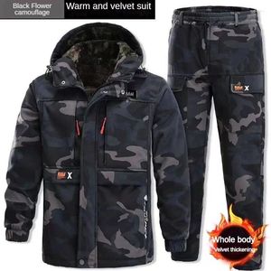 Men's Tracksuits Men Heavy Wear-resistant Warm Cold Camouflage Clothing Winter Coat Work Protective Construction Clothes