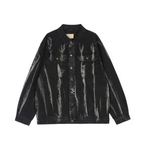 11KN American Hiphop Jacket для мужской весны и осенью Instagram Madeny Tie Dye Dece Jacket с роскошной негабаритной осенней одеждой