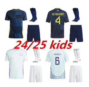 2024 Euro Kids Football Kits Scotland Home Blue White Soccer Jersey 999
