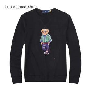 Suéter pólo suéter de suéter laurene ralphe rl de qualidade superior 24sss designer masculina camisa ral urso capuz redonda algodão de algodão comprido de manga longa s-2xl 987