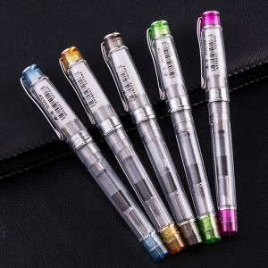 Pensje 5PCS Zestaw Yongsheng 3003 Przezroczysty Fontanna Pióro Pen Pen Pen Iridium EF/F 0,38/0,5 mm dla domu w Business Office School Home