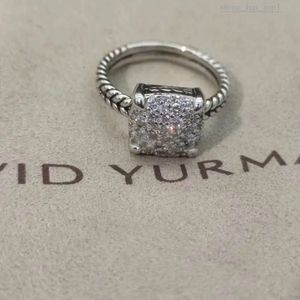 Anello di design a banda vintage a banda vintage di David Yurma anelli di gioielleria per donne con diamanti con diamanti in argento in argento di fidanzamento in oro in oro regalo gemella 8709