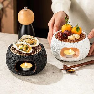 Plates Creative Texture Iron Art Cement Table Seared Restaurang Isolation Plate Dessert Sushi Specialitet