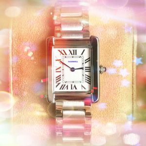Relogio Feminino Square Women's Small Simple Dial Watch 28mm豪華な防水ローマタンクシリーズデザインクロッククォーツバッテリーミリタリーファインステンレス鋼の時計