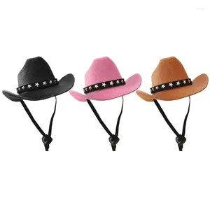 Vestuário para cães pet cowboy chapéu de cabeça para cães/gatos Festival Gift Cosplay Supplies