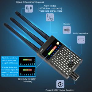 Detektor G618 Anti Spy RF CDMA Signal Finder för GSM Bug GPS Tracker Trådlös kamera avlyssning