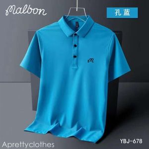 Malbon Mens Tshirts Summer Bordado Malbon Golf Polo Camisa Homem Homem de Alta Qualidade Mens de Manga Curta Busca Rápida Rápula Rápida 453