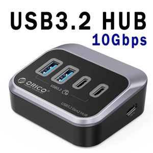 Hubs orico abs 10gbps usb3.2 hub superspeed typec splitter oTG adaptörü macbook bilgisayar aksesuarları için USB C güç kaynağı bağlantı noktası