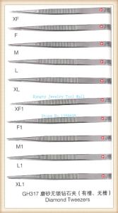 Equipamentos Diamond Tweezers Jewelry Gem Diamond Prong Tweezers Pickup Ferramentas 10pcs/lote