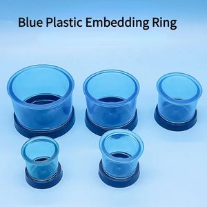 5Pcs Dental Casting Investment Ring Dental Lab Blue Plastic Models Embedding Ring Wax-embedded Circle Centrifugal Casting Cup