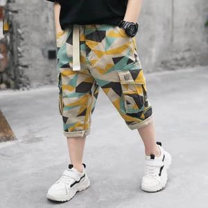 Boys Camouflage Shorts Summer Casual Cotton Kids Short Pants Children Trousers for Teenager 4 6 8 10 12 14 Year Old 240418