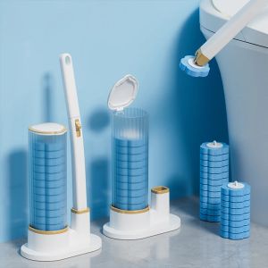 Holders Disposable Toilet Brush Wallmounted Toilet Cleaner Replacement Head Cleaning Tool Toilet Brush WC Kit Bathroom Accessories