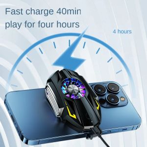 Väskor Portable Gaming Radiator ryggsäck Mobiltelefon Kylare Treped Cell Cooler Batteriladdare för Android iPhone för PUGB