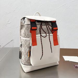 New Hot designer backpack Mens Luggage Bag Fashionable Travel backpack classic old flowers Drawstring clip open and close jacquard leather schoolbag backpack