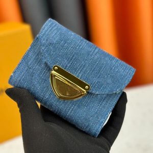 Womens Luxury Designer Wallet Blue Denim designer womens wallet card holders designer men wallet passport card designer wallets for women luxury wallet Clutch Bag