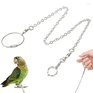 Andra fågelförsörjningar 1st Pet Parrot Leg Ring Ankle Foot Chain Budgies Harness Leash Outdoor Flying Training Activity Opening Stand