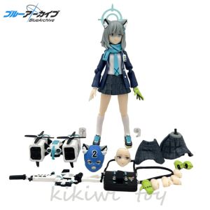 Dolls 15cm Figma 567# Blue Archive Anime Figure Shiroko Sunaookami Action Figure Pvc Statue Model Doll Collectible Ornament Toy Gift